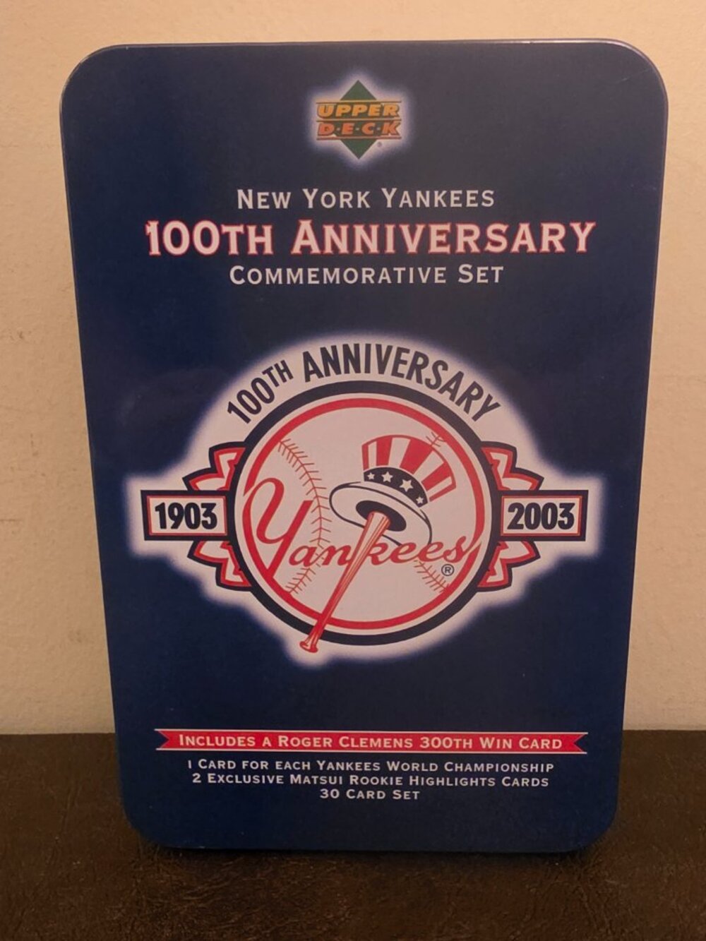 The 2003 Upper Deck New York Yankees 100th Anniversary Commemorative Set Tin